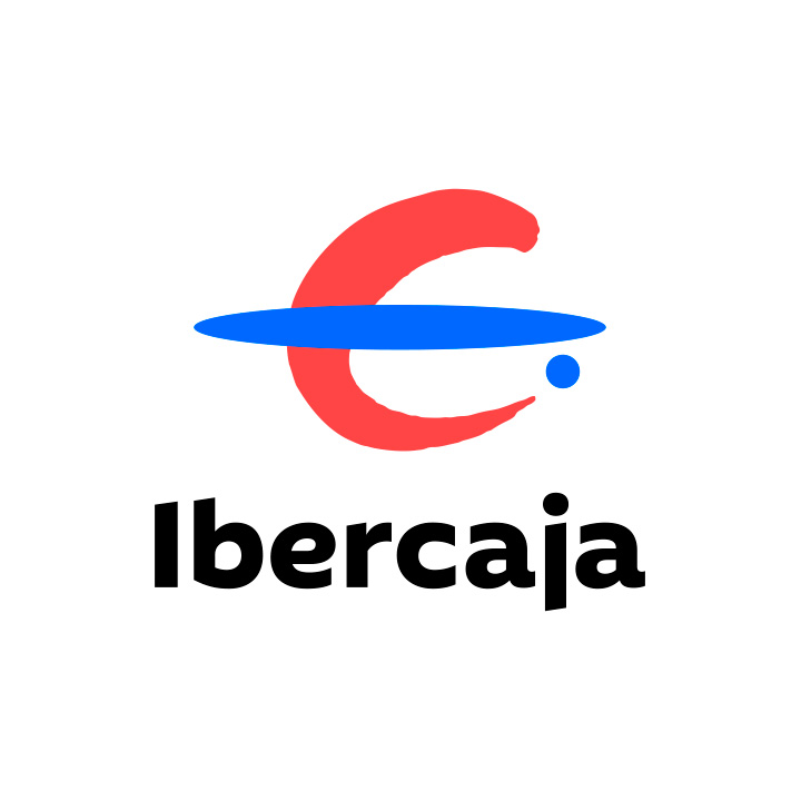 Logo Ibercaja Empresas, símbolo azul e vermelho